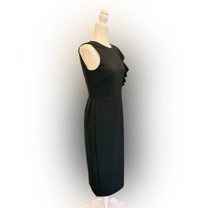 Ralph Lauren Sleeveless Ruffle Scuba Midi Dress